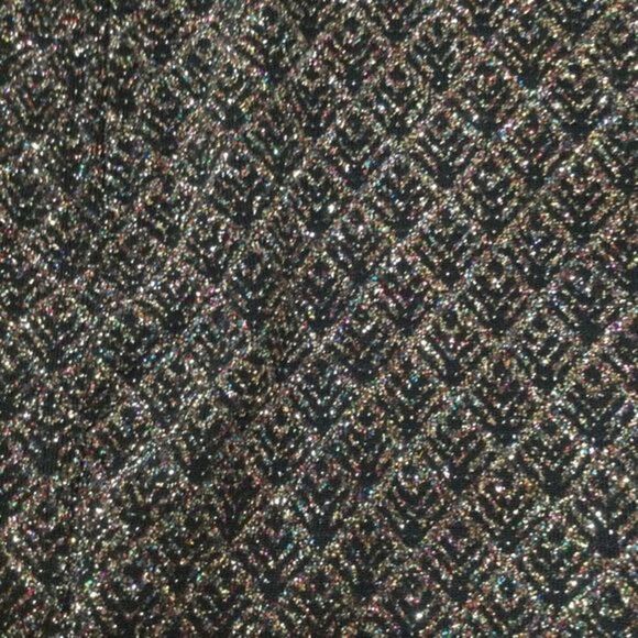 Row A Black Metallic Shimmer Mini Party Dress Med - Picture 9 of 13